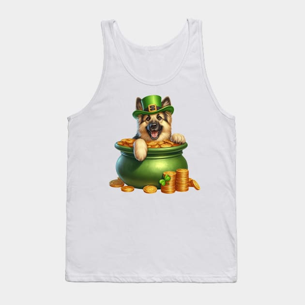 St Patricks Day German Shepherd Dog Tank Top by Chromatic Fusion Studio